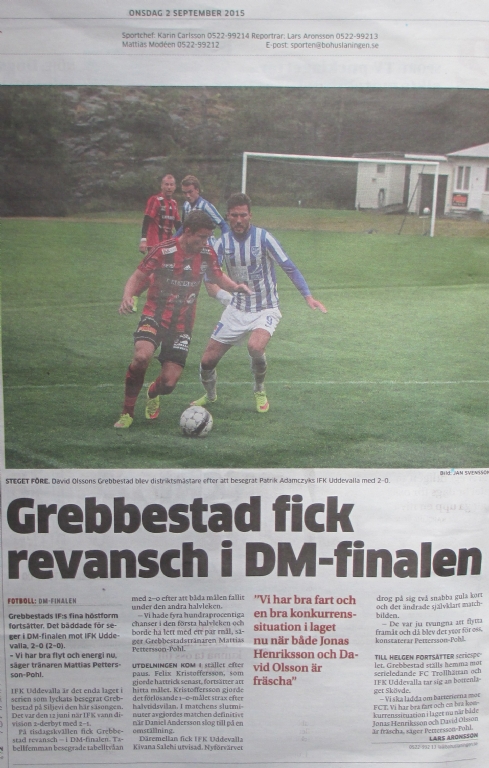 Reportage Bohusläningen 2 september 2015